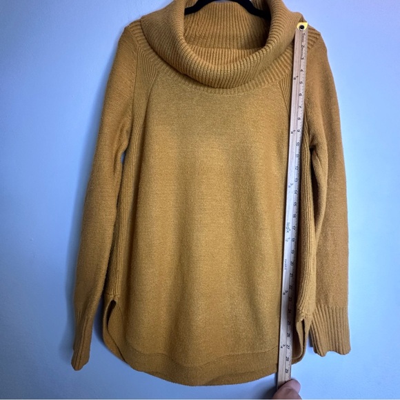 Anthropologie Women’s Cowl Neck Sweater Mustard Size M - Picture 7 of 7